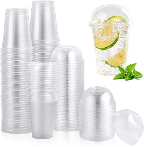 Focusline 200 Pack 12oz Clear Plastic Cups Disposable Cold Drinking Cups 12 Ounce