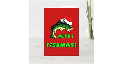 Funny Christmas Fishing Holiday Card Zazzle
