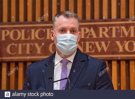 New York Ny February 13 New York City Police Commissioner Dermot F Shea Wearing A Mask