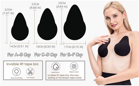 Pomamz Pairs Breast Lift Tape Push Up Boob Tape Adhesive Bra