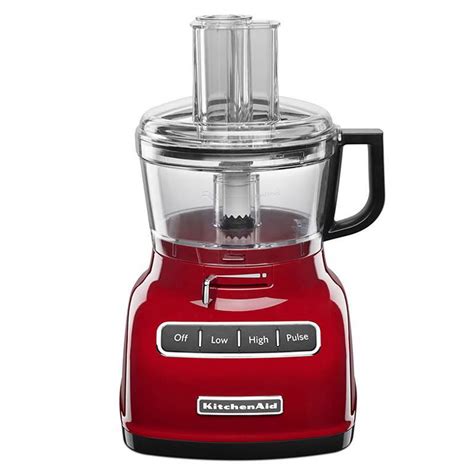 Simple controls with 3 speed options. KitchenAid KFP0722ER 3 Speed Food Processor w/ 7 Cup ...
