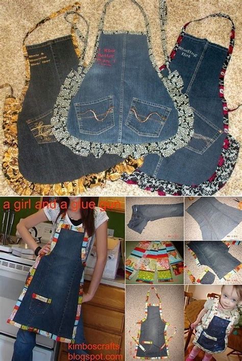 Turn Old Jeans Into A Chic Apron Diy Alldaychic In 2023 Denim