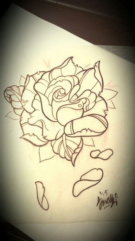 Neo traditional snake with skull and roses tattoo on right leg. Neo traditional rose tattoo design | My Artwork ...