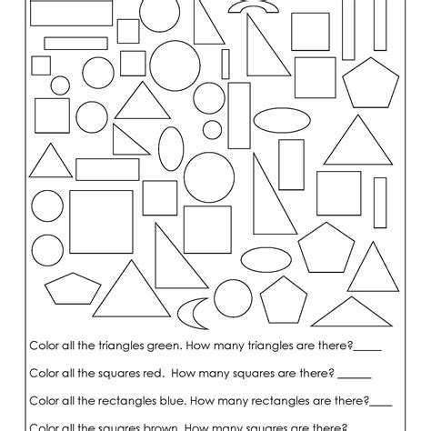 Geometric Shapes Worksheets Free To Print Printable Activities For