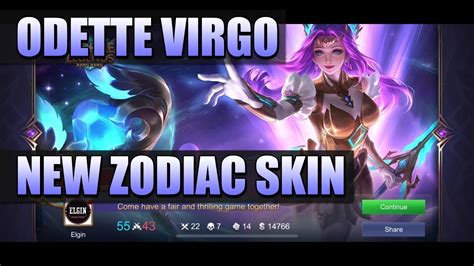 odette virgo new zodiac skin youtube