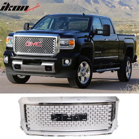 Compatible With 14 15 Gmc Sierra 1500 Denali Style Chrome Front Bumper