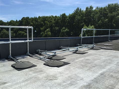By folding down, it allows for the. Collapsible Rooftop Guardrail - APS
