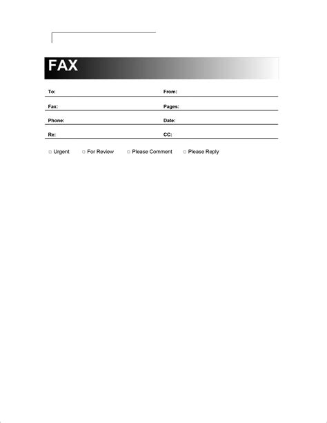 Editable Fax Cover Sheet Template Pdf