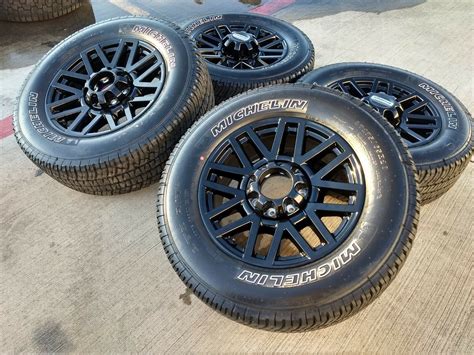 20 Ford F 250 F 350 Black Oem Wheels And Michelin Ltx At2 Tires