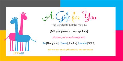 The christmas gift certificates we offer here allow for complete customization and editing. Gift Certificate Template - Fotolip