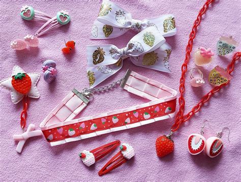 kawaii strawberry jewelry lucky bags fukubukuro mystery box etsy