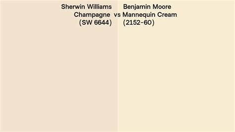 Sherwin Williams Champagne Sw 6644 Vs Benjamin Moore Mannequin Cream