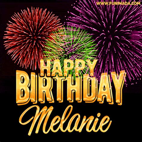 Wishing You A Happy Birthday Melanie Best Fireworks  Animated