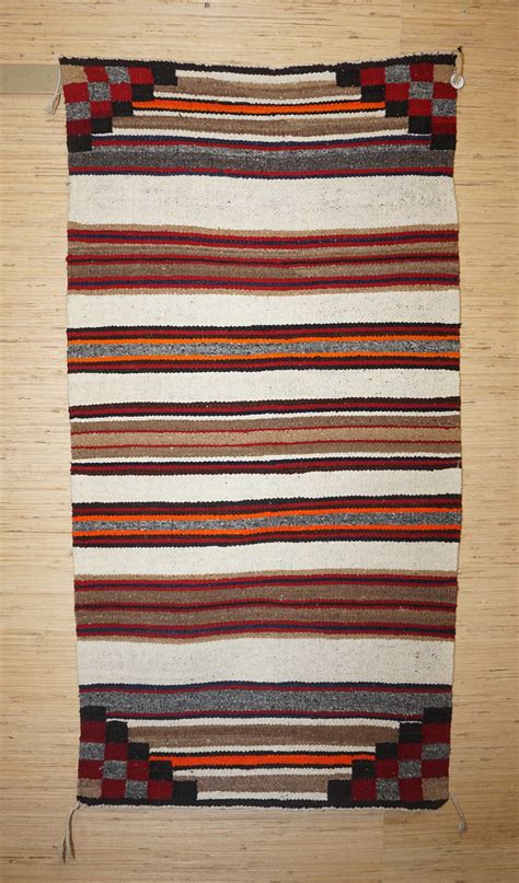 A Navajo Banded Double Saddle Blanket 731 ⋆ Charleys Navajo Rugs For Sale