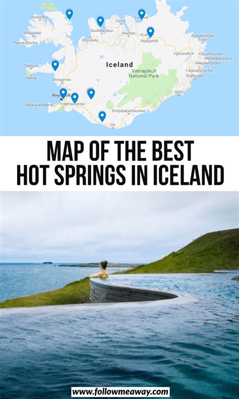 Iceland Natural Hot Springs Map Escalator Map