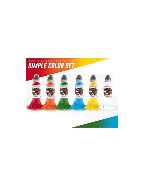 World Famous Ink Simple Set 6 Colors X 1oz