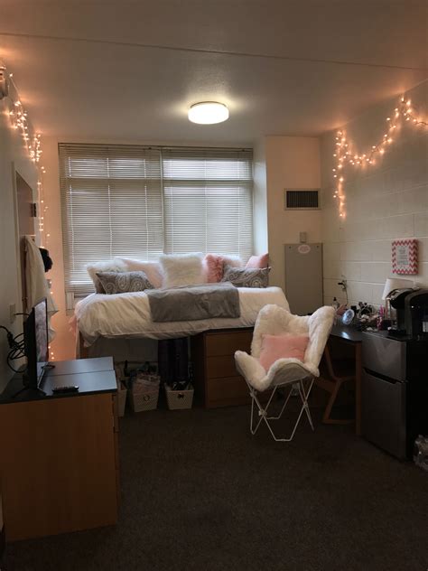 Pink Gray And White College Dorm Room College Bedroom Decor Dorm