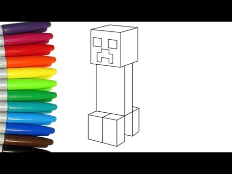 Como Dibujar Y Pintar Creeper De Minecraft