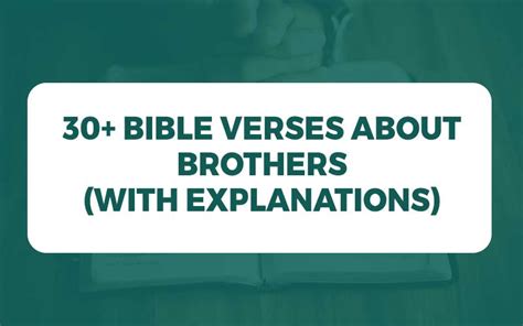 30 Bible Verses About Brothers With Explanations Study Your Bible