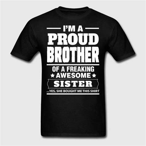 Im A Proud Brother Of A Freaking Awesome Sister Womens Fashion T Shirt 7