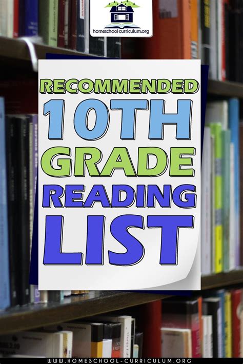Recommended 10th Grade Reading List Homeschool Curriculum