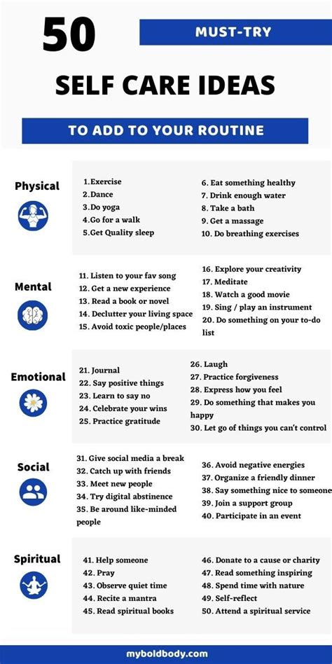 50 Simple And Effective Self Care Ideas For Busy People Self Care