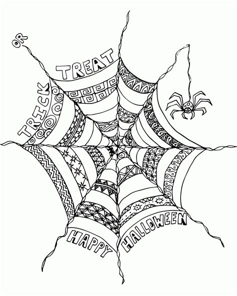 Polish your personal project or design with these spider web transparent png images, make it even more personalized and more attractive. Adult Coloring Pages Halloween - Coloring Home