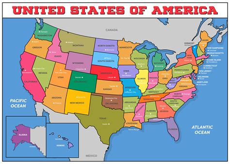 All 50 States Map 10 Free Pdf Printables Printablee