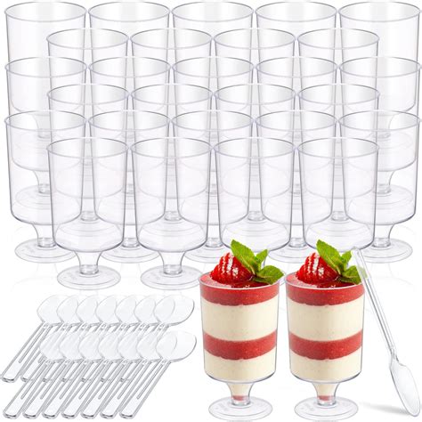 Zappy 100 3oz Tall Square Mini Dessert Cups Plastic