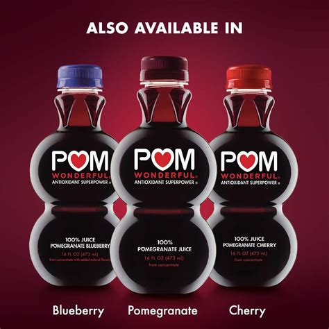 Pom Wonderful 100 Pomegranate Juice 16 Fl Oz Bottle Pack Of 6