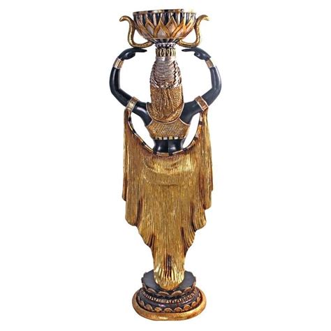 cleopatra s nubian maiden with urn large scale statue ne75334 design toscano
