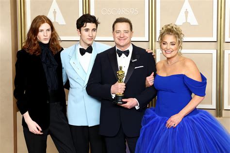 Oscars 2023 Brendan Fraser And Ex Wife Share Three Sons Together