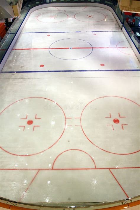 Ice Hockey Rink Surface Backround Skate Marks Texture Stock Image