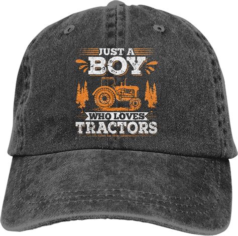 Just A Boy Who Loves Tractors Unisex Adult Denim Hats Cowboy Hat Dad