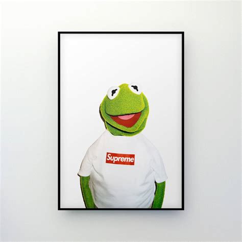 Supreme Supreme X Kermit The Frog A3 Poster Grailed