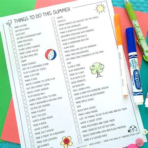 104 Things To Do During Summer Break 100 Directions