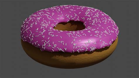 Donut With Sprinkles 3d Model Cgtrader