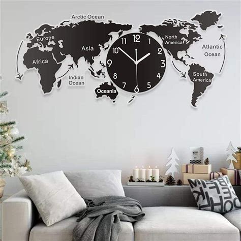 Around The World Clock In 2021 World Map Wall Map Wall Hanging