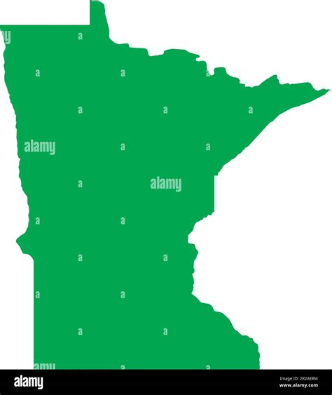 Green Cmyk Color Map Of Minnesota Usa Stock Vector Image And Art Alamy