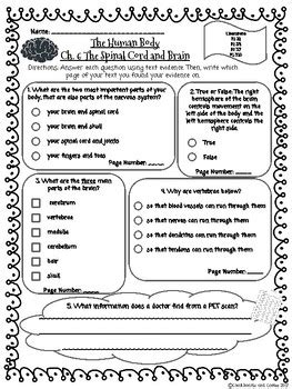 See more ideas about human body, homeschool science, human body unit. CKLA Grade 3 Unit 3 Ch. 6 Human Body Reading Quiz by ...