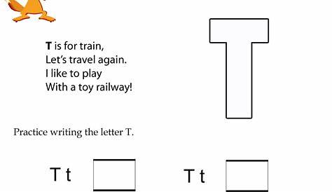 letter t worksheets for kindergarten