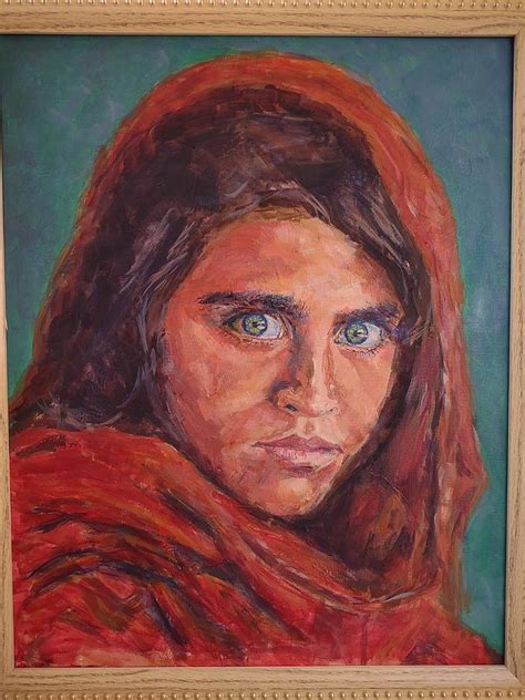 Afghan Girl Painting By Jun Wang Fine Art America