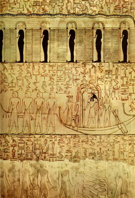 Ancient Egyptian Wall Paintings 1956 Tomb Of Horemeb Poster Print