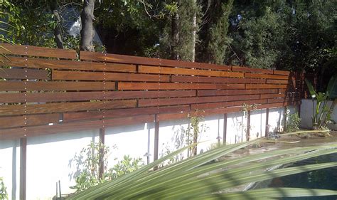 Custom Ipe Horizontal Wood Fence
