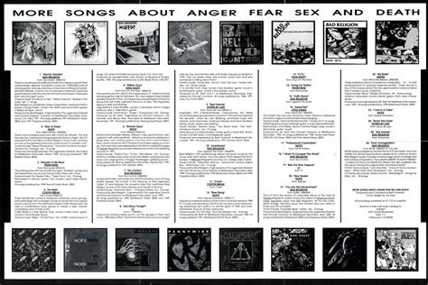 More Songs About Anger Fear Sex And Death Misc Release Discography