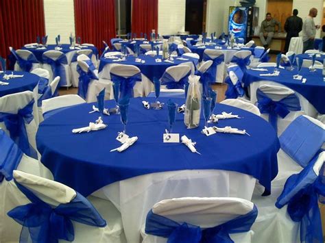 Royal Blue White Wedding Decorations