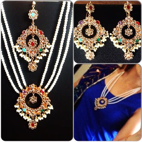 Gorgeous Three Mala Pearl Set With Tikka And Earrings This Is A