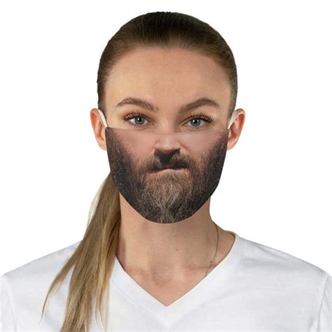 Full Beard Mask For Men Or Women Beard Washable Face Mask Etsy
