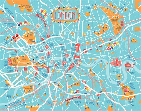 A Map Of London On Behance Illustrated Map Map London Map Images And Photos Finder