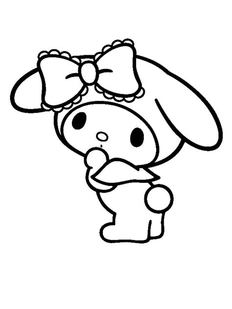 Top My Melody Coloring Pages For Kids Gbcoloring